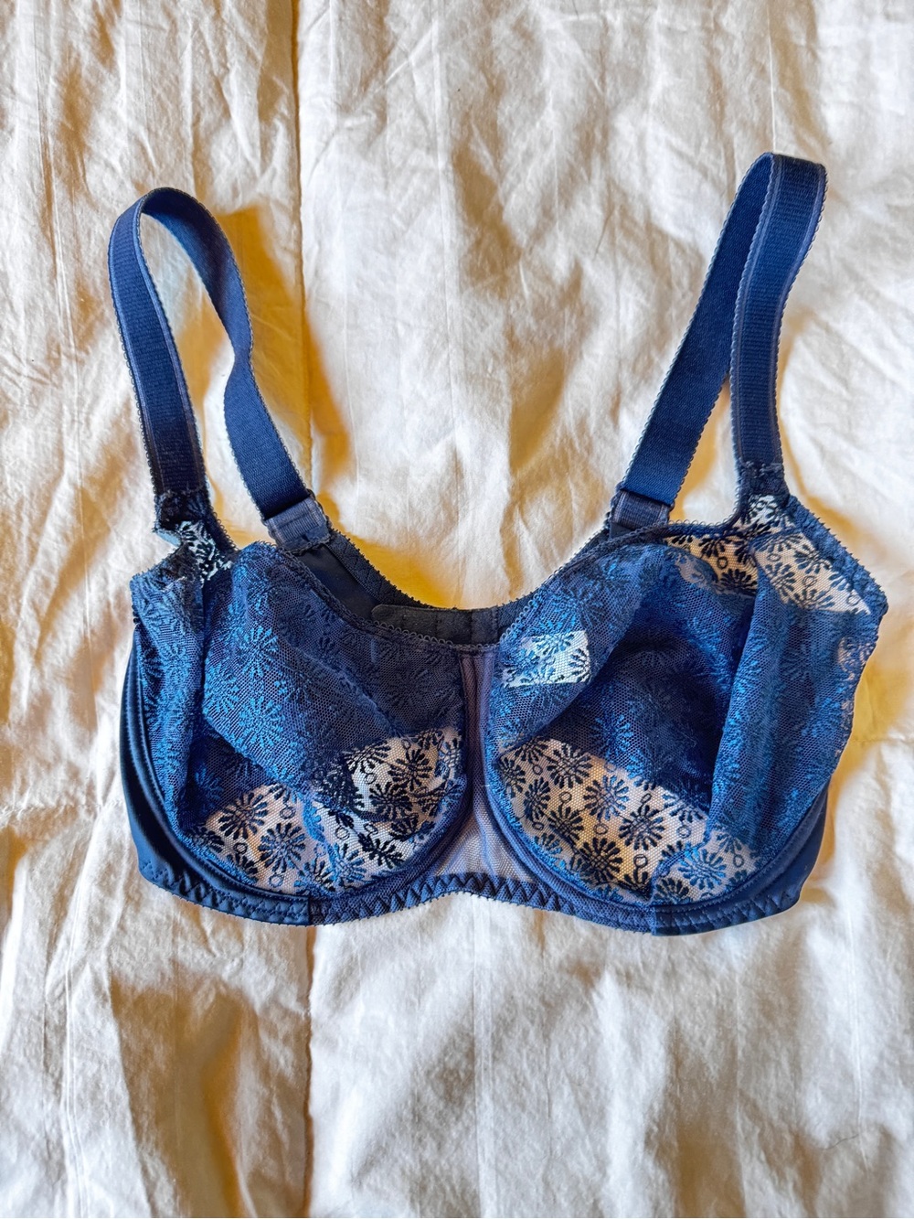 Empriente Navy Lace Unlined Underwire Bra 30G
